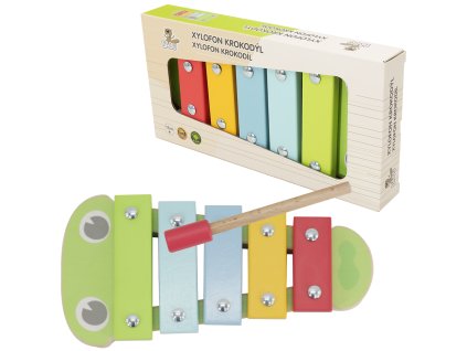 BABU - Dětský xylofon ve tvaru krokodýla