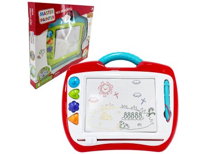 Velká Magnetická kreslící tabule s razítky - barevná - více druhů