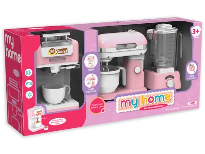 Set kuchyňských spotřebičů - kávovar, š lehač, odšťavňovač