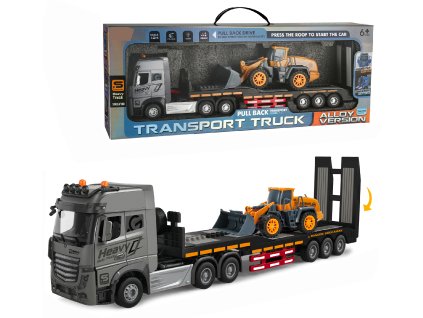 1:24 Kovový Kamion pro přepravu aut s nakladačem