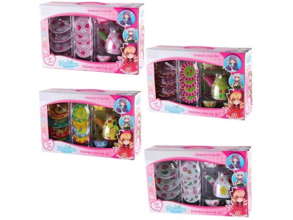 Čajová plechová sada s potiskem 15 dílná