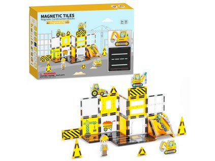 Magnetická stavebnice - Staveniště 31 ks