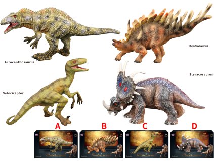 Dinosauří svět - figurka B32 4 druhy