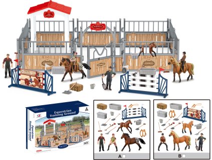 Zvířátka z farmy - Jezdecká dráha s příslušenstvím 2 druhy