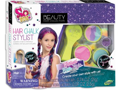 TASIA - Barevné křídy na vlasy s třpytkami