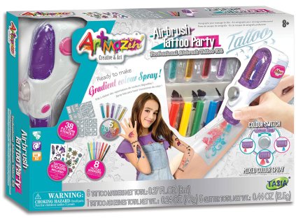 TASIA - Airbrush tetovací studio s příslušenstvím 38 šablon