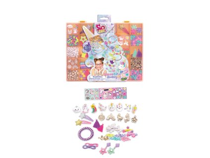 TASIA - Sada na výrobu náramků a doplňků Jednorožec 350 ks