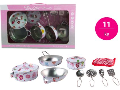 11 dílná sada plechového nádobí s potiskem