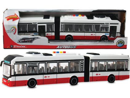 CITY SERVICE CAR - 1:16 Kloubový autobus - červený na setrvačník se zvuky
