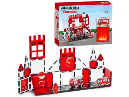 Magnetická stavebnice - Hasiči 32 ks