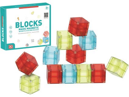 Magnetická stavebnice - 66 ks