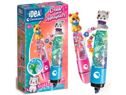 Clementoni - CRAZY CHIC zvýrazňovače Mazlíčci