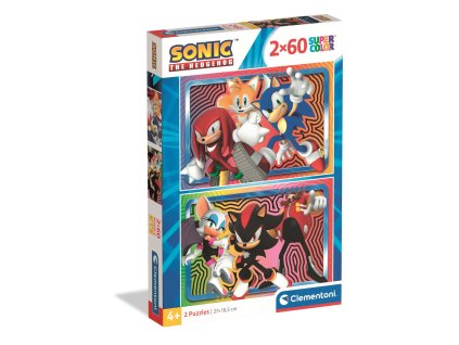Clementoni - Puzzle 2x60 Sonic the Hedgehog