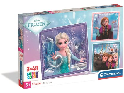 Clementoni - Puzzle 3x48 Čtvercové Ledové království