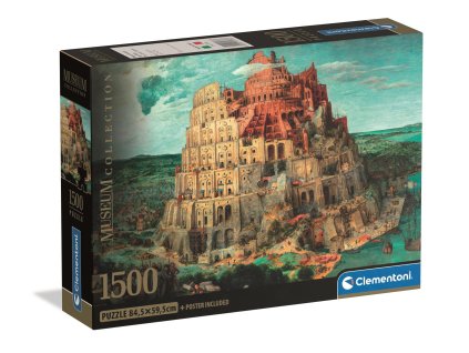Clementoni - Puzzle 1500 Muzeum Babylonská věž