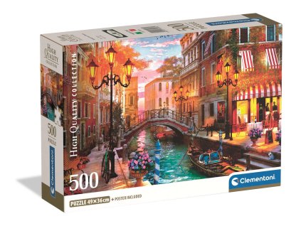 Clementoni - Puzzle 500 Západ slunce nad Benátkami