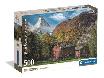 Clementoni - Puzzle 500 Okouzlující Matterhorn