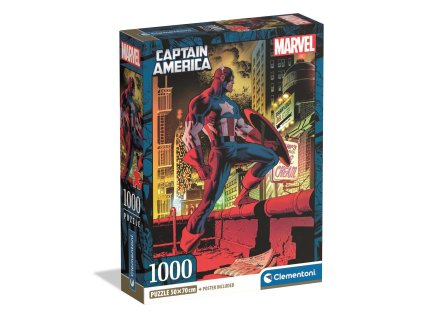 Clementoni - Puzzle 1000 Marvel Captain America