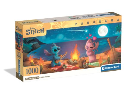 Clementoni - Puzzle 1000 Panorama Disney Stitch