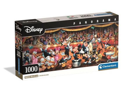 Clementoni - Puzzle 1000 Panorama Disney Orchestr