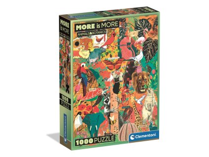 Clementoni - Puzzle 1000 More is More - Zvířata a botanika