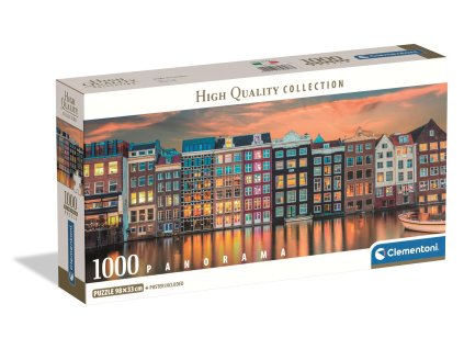 Clementoni - Puzzle 1000 Panorama Zářivý Amsterdam