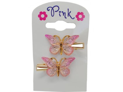 Sada 2 sponek do vlasů Motýl