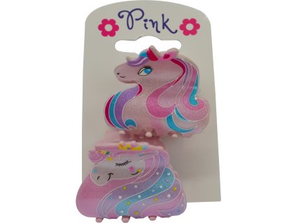 Sada 2 skřipců do vlasů Jednorožec