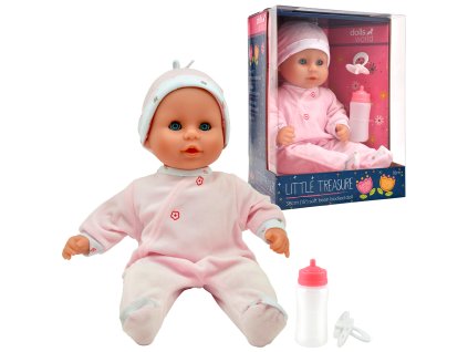 Dolls World - Miminko Little Treasure PINK - 38 cm se zavíracími očima
