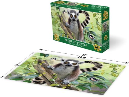 PRIME 3D PUZZLE - Lemur 100 dílků
