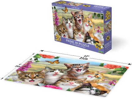 PRIME 3D PUZZLE - Selfie kočky 100 dílků
