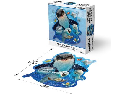 PRIME 3D Dřevěné PUZZLE - Selfie z oceánu 200 dílků