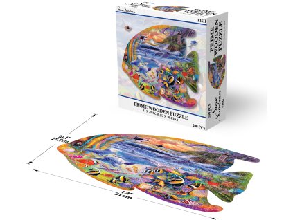 PRIME 3D Dřevěné PUZZLE - Ryba 200 dílků