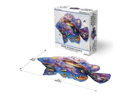 PRIME 3D Dřevěné PUZZLE - Rybí zázrak 300 dílků