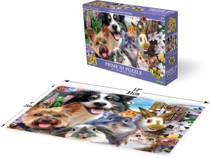 PRIME 3D PUZZLE - Selfie kamarádi ze dvora 100 dílků