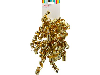 Dárková metalická mašle světle zlatá, 2 ks (6 mm)