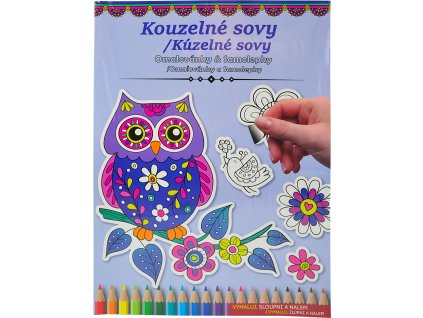 Omalovánky a samolepky - Kouzelné sovy