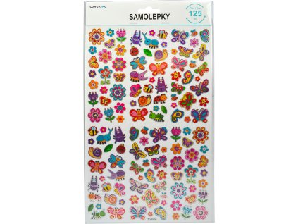 Samolepky - Louka plná života 100 ks