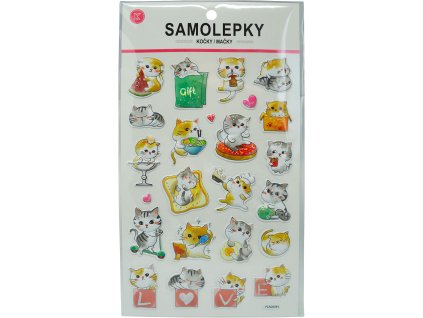 Samolepky - Kočky 24 ks