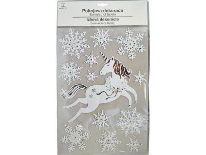 Samolepky - Zimní Jednorožec