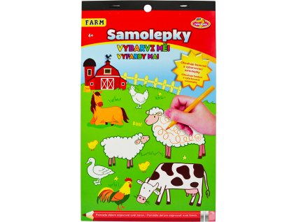Vybarvovací samolepky - Farma