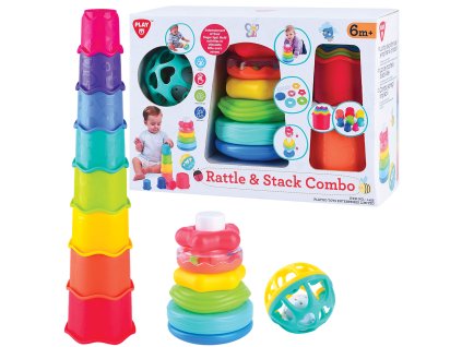 PLAYGO - Sada chrastítek a stohovacích kroužků