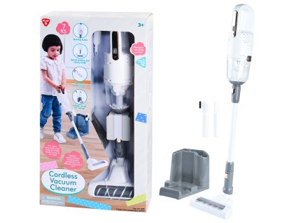 PLAYGO - Bezdrátový vysavač na baterie bílý 7 ks