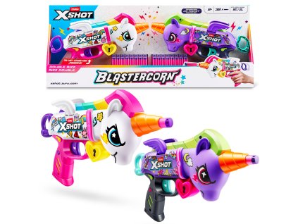 X-SHOT Blastercorn Series 1 Unicorn Blaster (2 pistole, 32 nábojů)