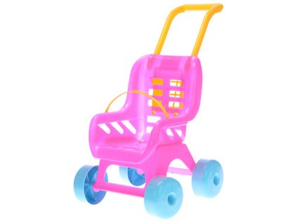 MAD Kočárek barevný BUGGY růžový 48x41x29cm pro panenku miminko