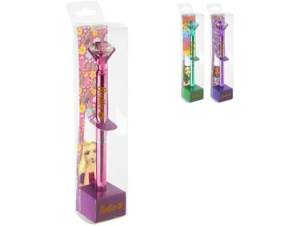 Propisovací kuličkové pero luxusní dětské modré s diamantem Besties 3 barvy