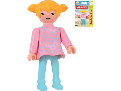 EFKO IGRÁČEK Holčička rodina figurka kloubová na kartě