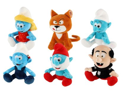 Postavičky ze světa Šmoulů plyšové 25-30cm mix druhů 0m+