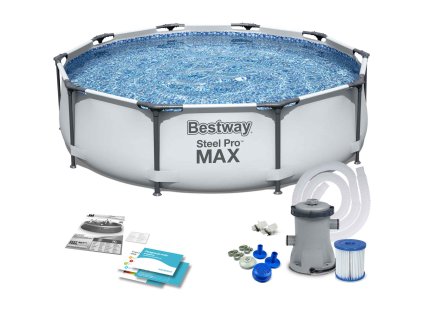 BESTWAY 56408 - Bazén s konstrukcí Steel Pro MAX™ 305 x 76 cm + kartušová filtrací