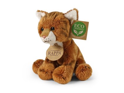 Rappa Plyšová kočka sedící zrzavá 14 cm ECO-FRIENDLY